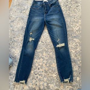 Super skinny ankle high rise jeans